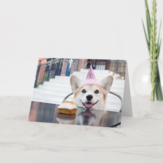 Verjaardag Corgi Kaart (Voorkant)