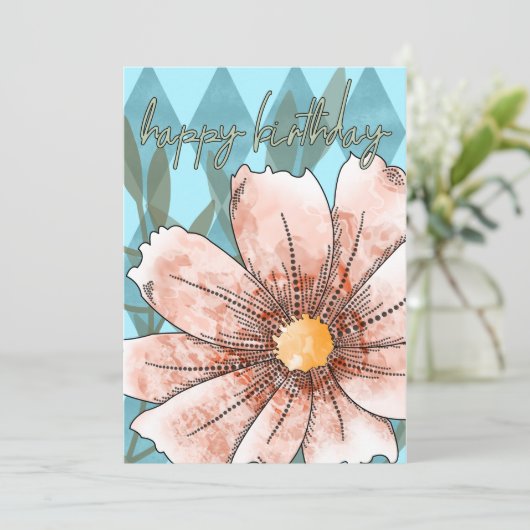 Verjaardag Cosmo Feestdagenkaart (Staand voorkant)