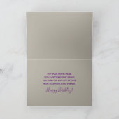 Verjaardag, cowgirl, laarzen, bloemen / lila's / t kaart (Binnen)