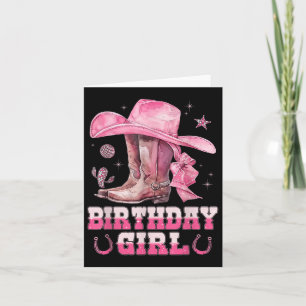 Verjaardag Cowgirl Western Verjaardag Meisje Party Kaart