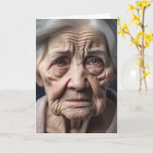 Verjaardag Cranky Old Lady Kaart (Gele Bloem)