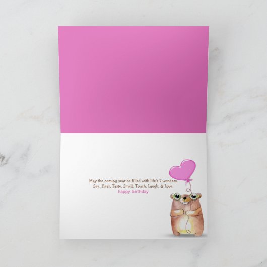 Verjaardag Crayon Artwork Grappig gezicht Kaart (Binnen)