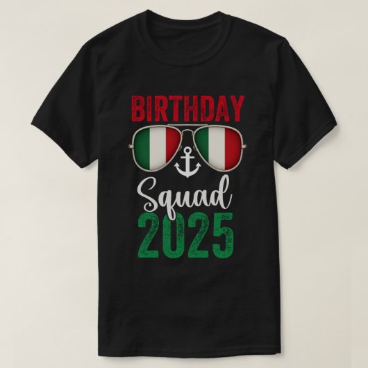 Verjaardag Cruise Cadeaus 2025 Matching Party Squa T-shirt (Design voorkant)