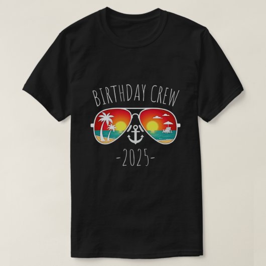 Verjaardag Cruise Cadeaus 2025 Matching Party Squa T-shirt (Design voorkant)