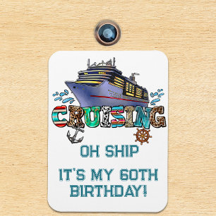 Verjaardag cruise gepersonaliseerd Oh schip Magneet