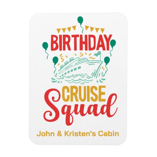 Verjaardag Cruise Grappige Groep Gepersonaliseerde Magneet (Verticaal)