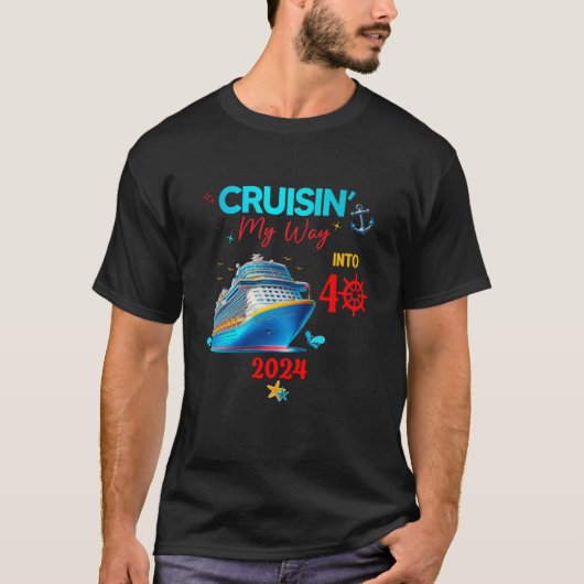 Verjaardag Cruise Groep Matching 2024 T Shirt (Voorkant)