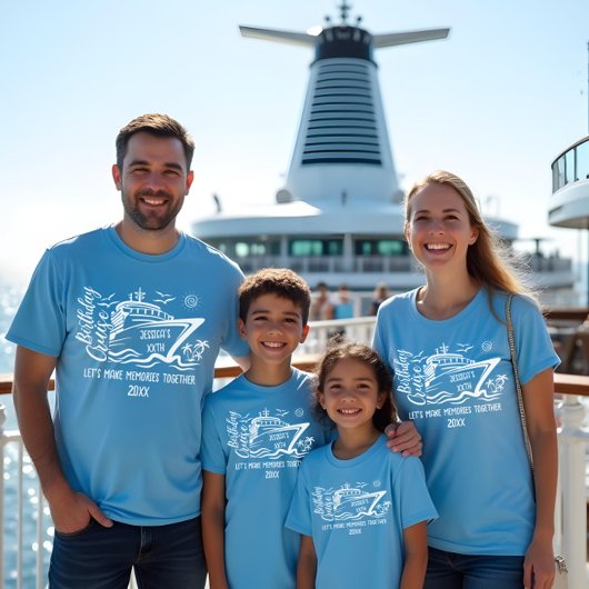 Verjaardag Cruise met aangepaste naam & Verjaardag T-shirt
