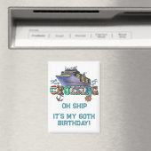 Verjaardag cruise persoonlijk Oh Schip Magneet (Insitu (Vaatwasser))