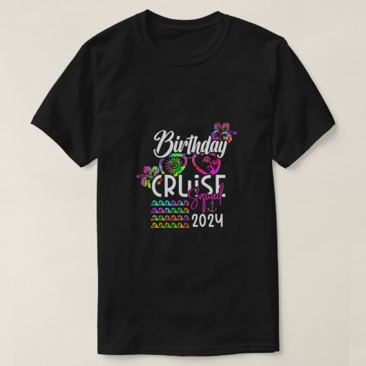 Verjaardag Cruise Squad 2024 T-shirt (Design voorkant)