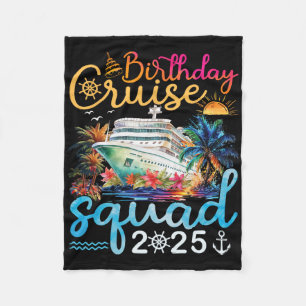 Verjaardag Cruise Squad 2025 Cruise Verjaardag Par Fleece Deken