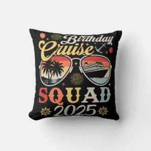 Verjaardag Cruise Squad 2025 Familie Matching Kussen