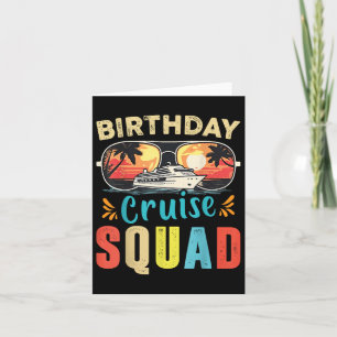 Verjaardag Cruise Squad 2025 Matching Cruise Birth Kaart