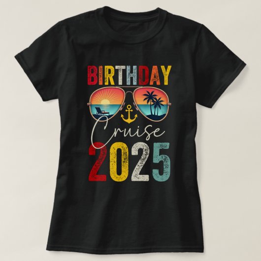 Verjaardag Cruise Squad  2025 T-shirt (Design voorkant)