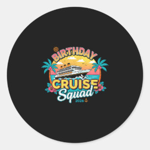 Verjaardag cruise squad 2026 cruise verjaardagsfee ronde sticker