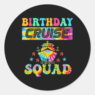 Verjaardag Cruise Squad Cruising Vakantie Matching Ronde Sticker