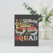 Verjaardag Cruise Squad Groep Familie Matching Briefkaart (Staand voorkant)