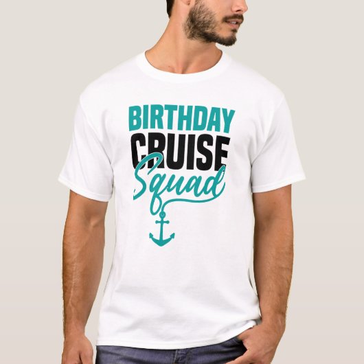 Verjaardag Cruise Squad Matching Familie Groep T-shirt (Voorkant)