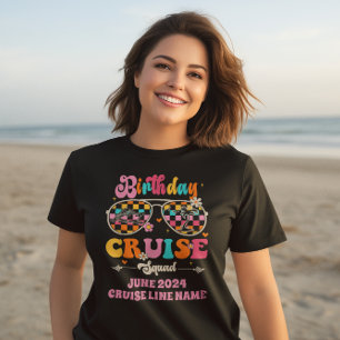 Verjaardag Cruise Squad retro zonnebril T-shirt