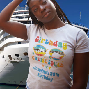 Verjaardag Cruise Squad retro zonnebril T-shirt