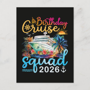 Verjaardag Cruise Team 2026 Uitnodiging Briefkaart