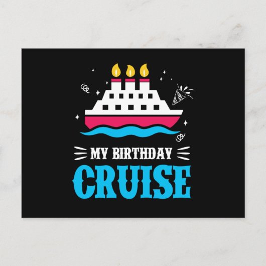 Verjaardag Cruise Zeilen Cruiseschip Vakantie Briefkaart (Voorkant)