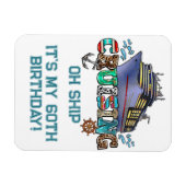 Verjaardag cruisen gepersonaliseerd op schip magneet (Horizontaal)