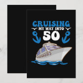 Verjaardag Cruises Mijn Manier Naar 50 Kaart (Voorkant / Achterkant)