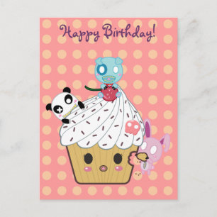 Verjaardag Cupcake Aanval! Briefkaart