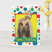 Verjaardag Cupcake - Afghaan Kaart (Gele Bloem)