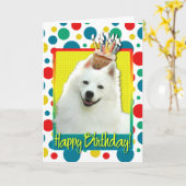 Verjaardag Cupcake - Amerikaanse Eskimo Kaart (Gele Bloem)