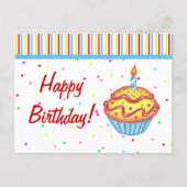 Verjaardag Cupcake Ansichtkaart Briefkaart (Voorkant)