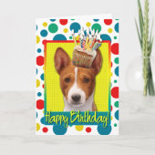 Verjaardag Cupcake - Basenji Kaart (Voorkant)
