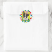Verjaardag Cupcake - Boston Terrier Ronde Sticker (Tas)