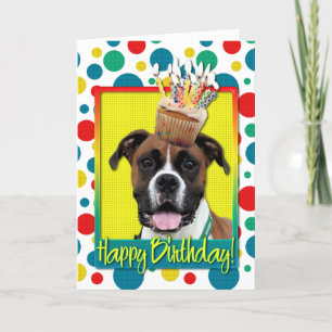 Verjaardag Cupcake - Boxer - Vindy Kaart