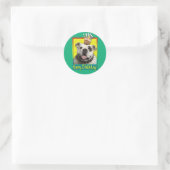 Verjaardag Cupcake - Bulldog - Licht Ronde Sticker (Tas)