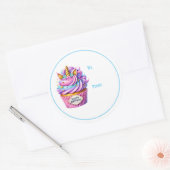 Verjaardag Cupcake Cadeautag Stickers (Envelop)