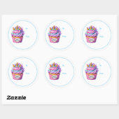 Verjaardag Cupcake Cadeautag Stickers (Vel)