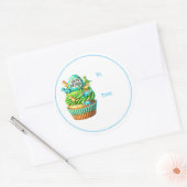 Verjaardag Cupcake Cadeautag Stickers (Envelop)
