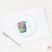 Verjaardag Cupcake Cadeautag Stickers (Envelop)