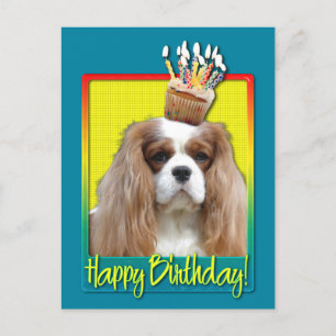 Verjaardag Cupcake - Cavalier - Blenheim Briefkaart
