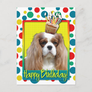 Verjaardag Cupcake - Cavalier - Blenheim Briefkaart