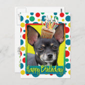 Verjaardag Cupcake - Chihuahua - Isabella Briefkaart (Voorkant / Achterkant)