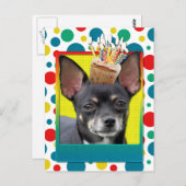 Verjaardag Cupcake - Chihuahua - Isabella Briefkaart (Voorkant / Achterkant)