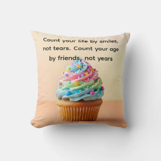 verjaardag cupcake citaten kussen