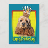Verjaardag Cupcake - Cocker Spaniel Briefkaart (Voorkant)