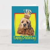 Verjaardag Cupcake - Cocker Spaniel Kaart (Voorkant)