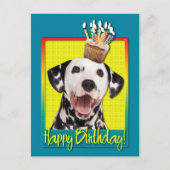 Verjaardag Cupcake - Dalmatisch Briefkaart (Voorkant)