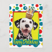 Verjaardag Cupcake - Dalmatisch Briefkaart (Voorkant)