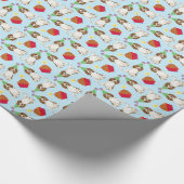 Verjaardag Cupcake Engelse Springer Spaniël Cadeaupapier (Hoek)